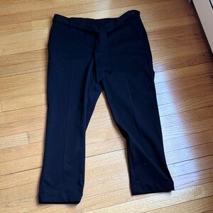 LOFT Black Ankle-Length Pants with Belt